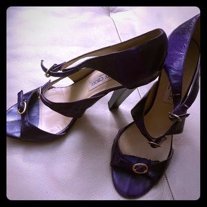 Jimmy Choo Leather buckle heels